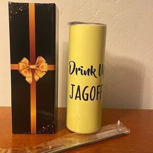 20oz tumbler.  Drink Up Jagoff